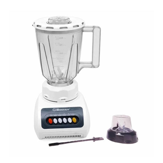 Licuadora Bossko 1.5L con Moledor de Café y 5 Velocidades | Modelo BK - 518G - B 400W Vaso de Vidrio Tritura Hielo - Market LaoHu