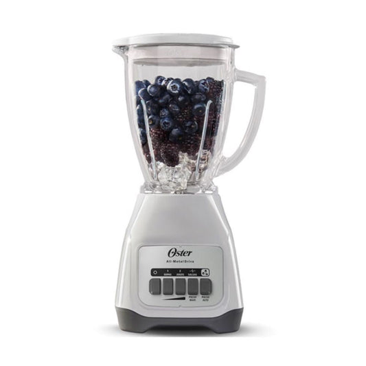 Licuadora Oster Blanca 550W BLSTKAG WPB 053 | Vaso de Vidrio 1.5L, Cuchilla Trituradora, 2 Velocidades + Pulso - Market LaoHu