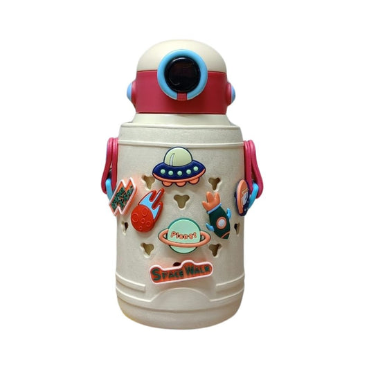 Termo para Niños Termo Titanium 190 | 500ml, Acero Inoxidable 316, Doble Aislamiento, Conserva Calor y Frío, con Funda y Cañita - Market LaoHu